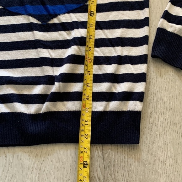The Limited Nautical Striped Anchor Graphic Sweater wool blend classic navy - Picture 6 of 9
